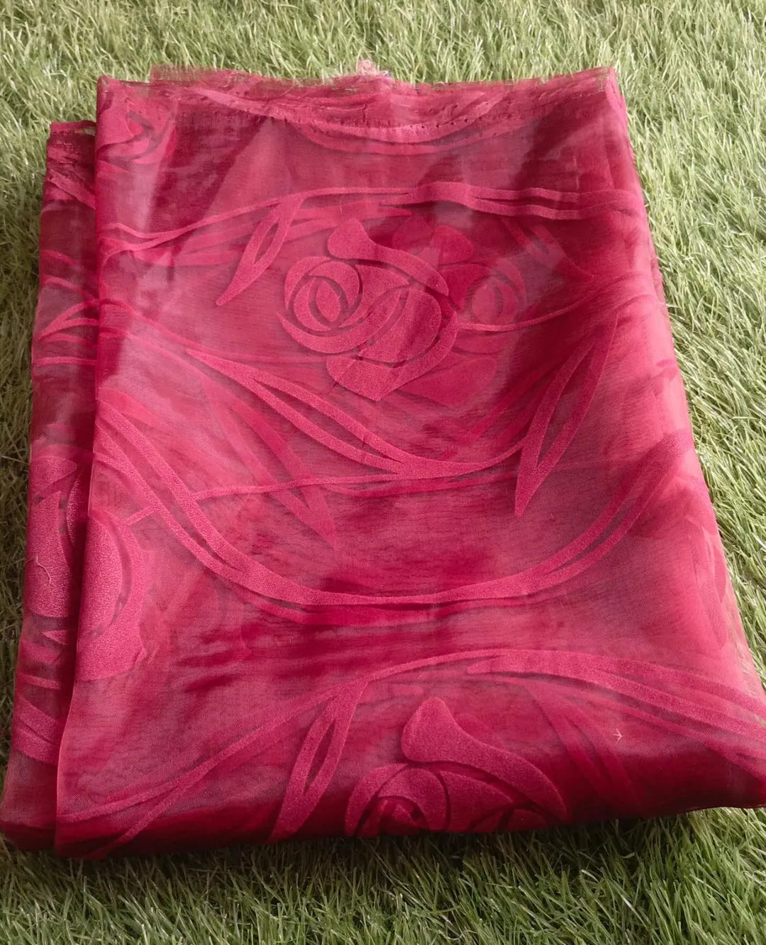 1 Pc Women's Unstitched 3-D Block Printed Shirt