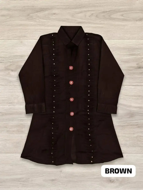 1 Pc Women's Stitched Lawn Hand Work Top