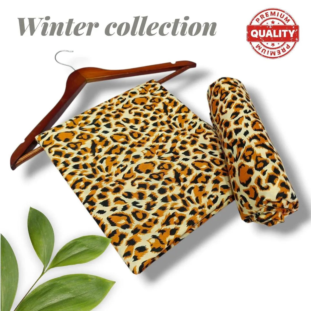 Leopard Print Winter Suit 2Pc