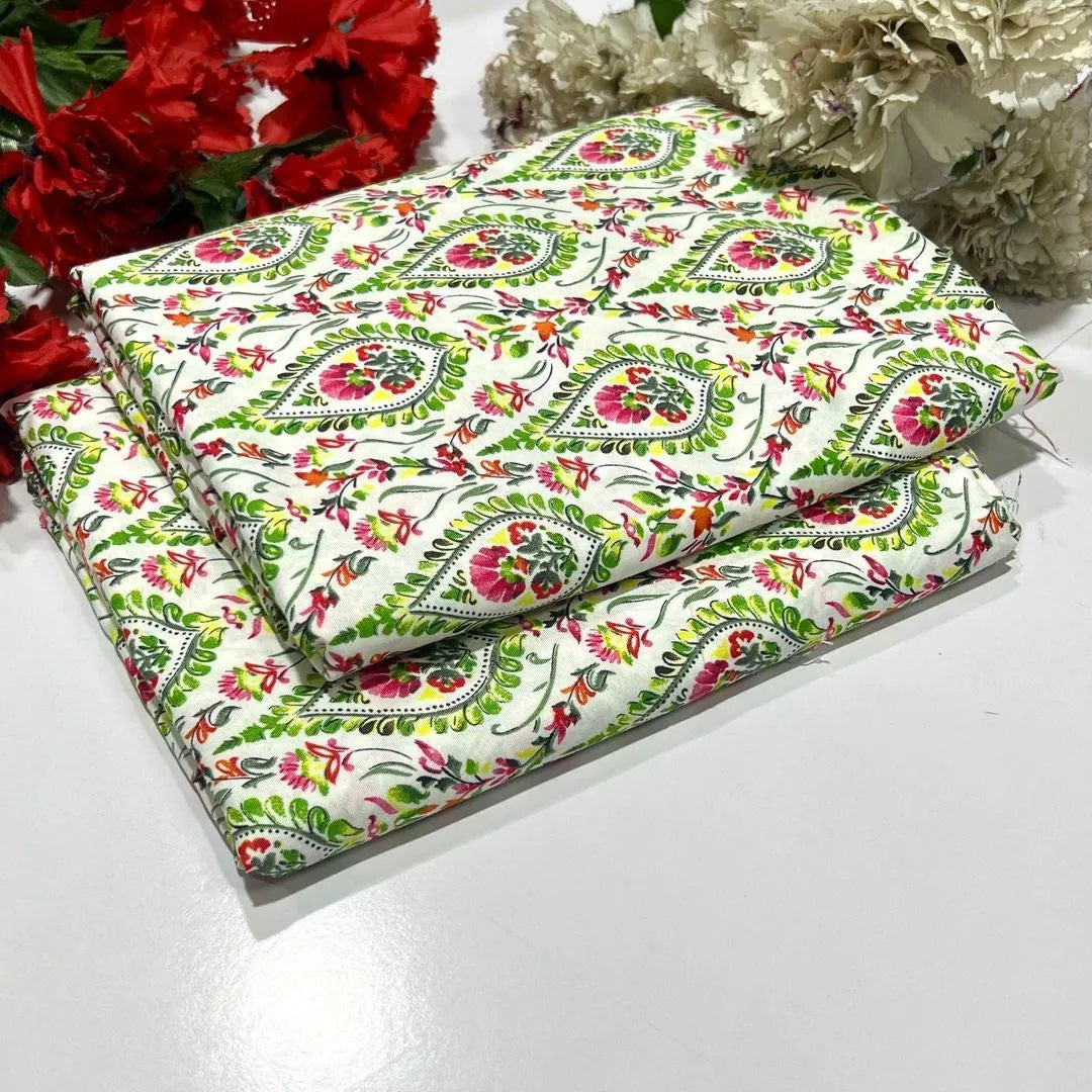 Polo Cotton Printed Shirt & Trouser Set Green