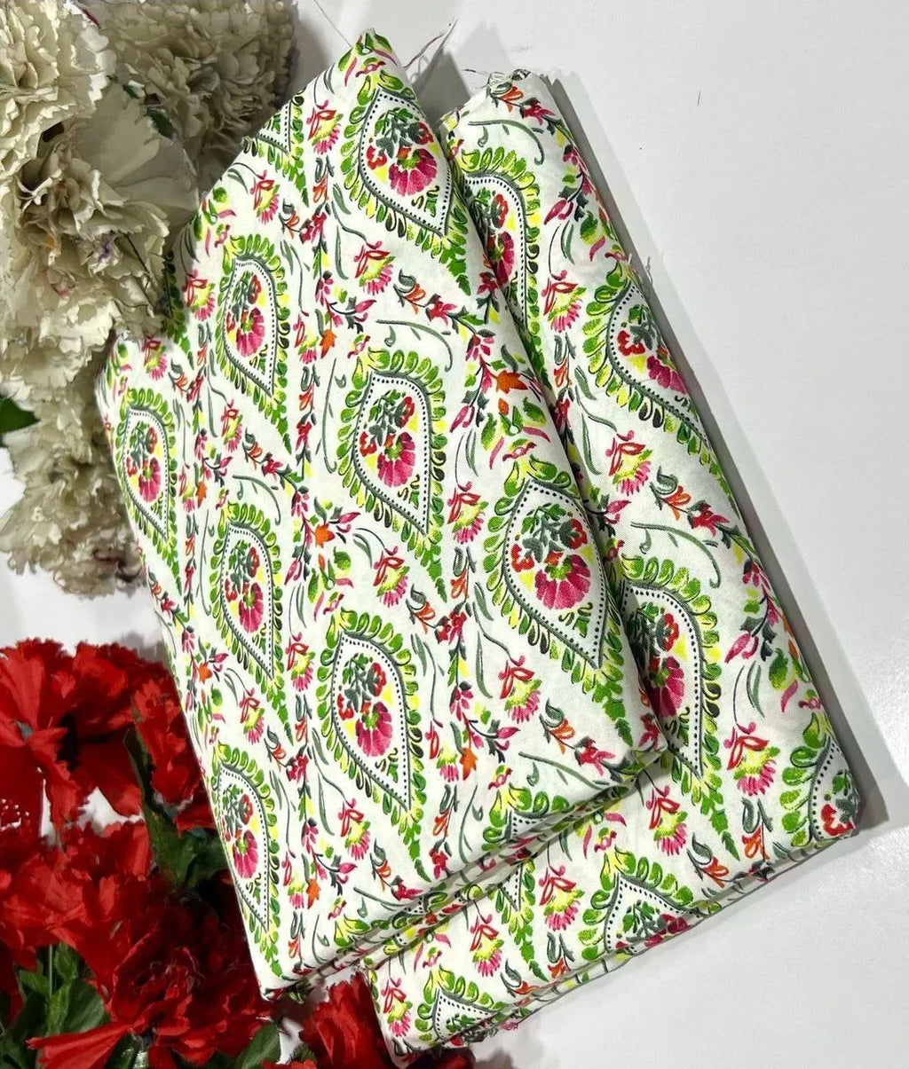 Polo Cotton Printed Shirt & Trouser Set Green